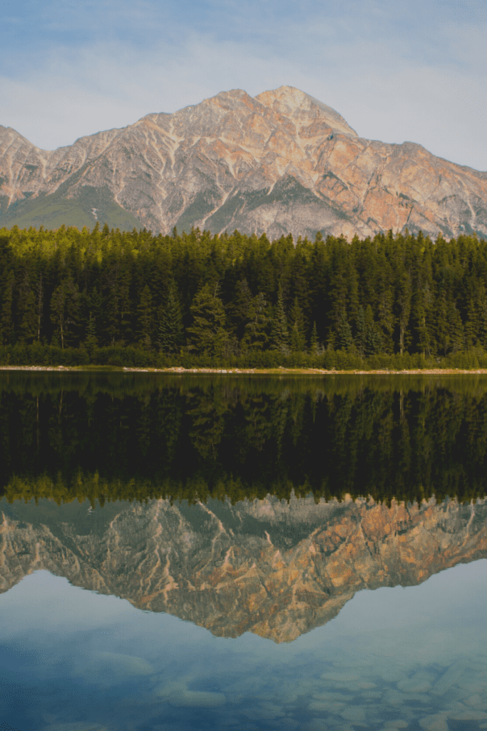 Lago e bosco per attività all'aperto